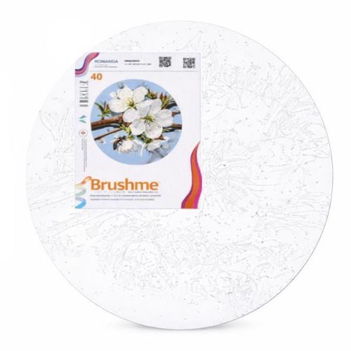 cumpără Tablou pe numere BrushMe RC00096L rotunda d40, Floare de măr în Chișinău 