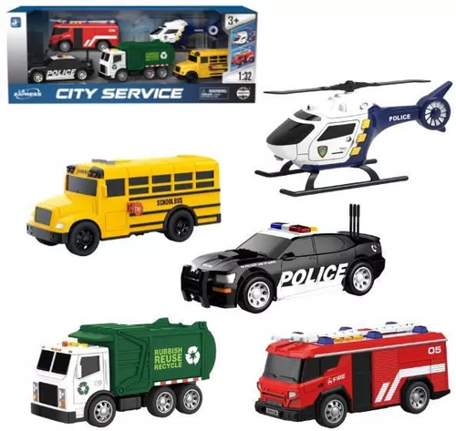 cumpără Mașină Wenyi WY1108A-5 1:32 Set vehicule servicii urbane cu fricțiune (lumini/sunete) în Chișinău 