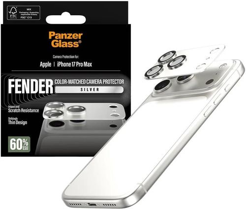 купить Стекло защитное для смартфона PanzerGlass Fender Camera Protector Silver iPhone 17 Pro Max (PG_PG12980) в Кишинёве 