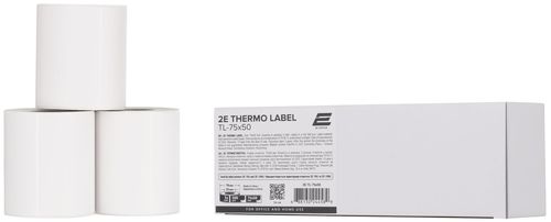 купить Офисный аксессуар 2E 2E-TL-75X50 Thermal Labels 75x50mm 500l (3 rolls) в Кишинёве 