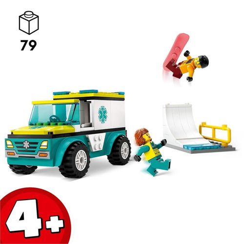 cumpără Set de construcție Lego 60403 City Ambulanță și snowboarder în Chișinău 