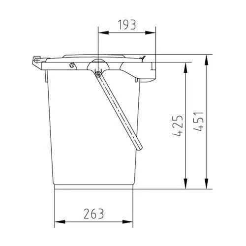 cumpără Coș de gunoi Sulo 1068942 MB25L, albastru, SL în Chișinău 