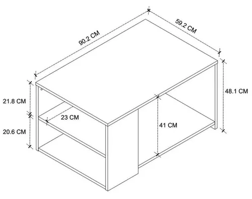 cumpără Măsuţă cafea Nex Home Cu spatii de depozitare , Stejar/Antracit (22-50-28) în Chișinău 
