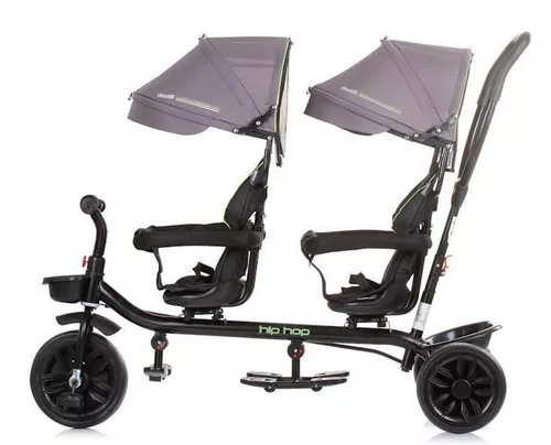 cumpără Bicicletă-cărucior Chipolino TRKHH0232GT Hip Hop graphite трицикл для близнецов în Chișinău 