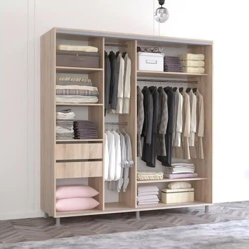 купить Шкаф Mobildor-Lux Арон с раздвижными дверцами из зеркала и ДСП (200x60x200H см) Sonoma в Кишинёве 