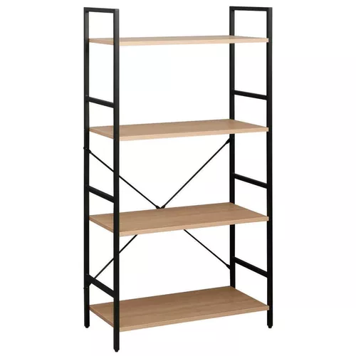 купить Офисный стеллаж Deco Columbus 4 nivele (63x30x124H) Oak/Black в Кишинёве 