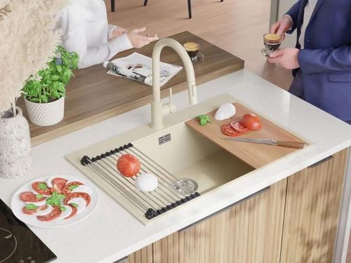 купить Мойка кухонная Primagran Oslo 80 Top Beige + accesorii 530x780 MOMKB в Кишинёве 