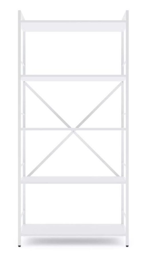 купить Офисный стеллаж Nex Home Raft metalic Loft 1700x800x350mm, 5 polite PAL, White/White snow в Кишинёве 