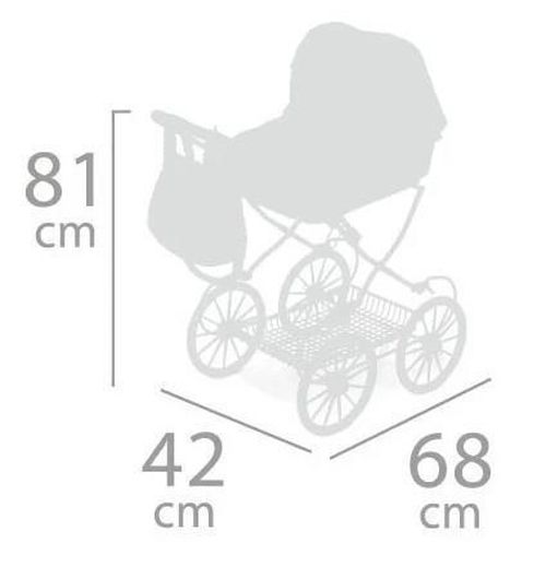 купить Кукла DeCuevas 80051 коляска для кукол с сумкой GALA 2023 - 81 cm в Кишинёве 
