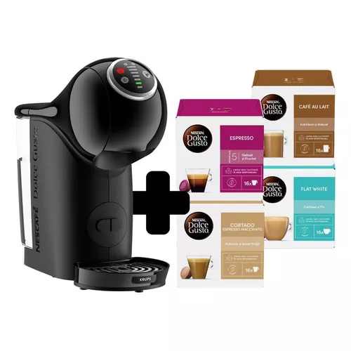 cumpără Automat de cafea cu capsule Krups KP340810 Genio S Plus + Сadou 4cutii Dolce Gusto (Espresso, Cortado, Au Lait, Flat White) în Chișinău 