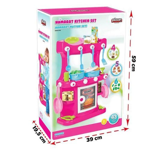 cumpără Bucătărie și veselă de jucărie Pilsan 03335Pink Set Bucatarie, roz în Chișinău 