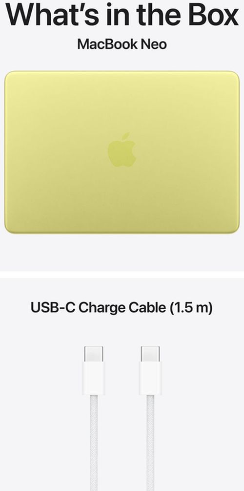 купить Ноутбук Apple MacBook Neo 13" A18 Pro 6c/5g 8/512GB Touch ID Citrus MHFE4 в Кишинёве 