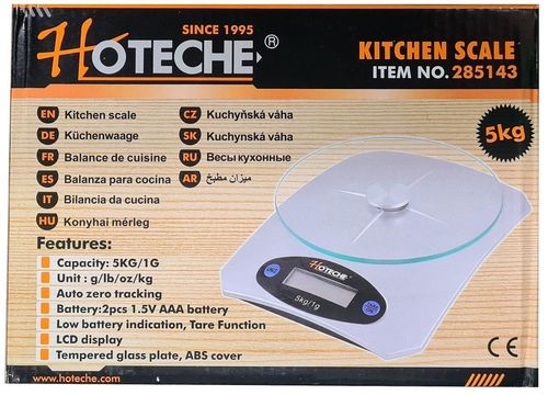 cumpără Cântar de bucătărie Hoteche 285143 5KG/1G 1.5V 2AAA în Chișinău 