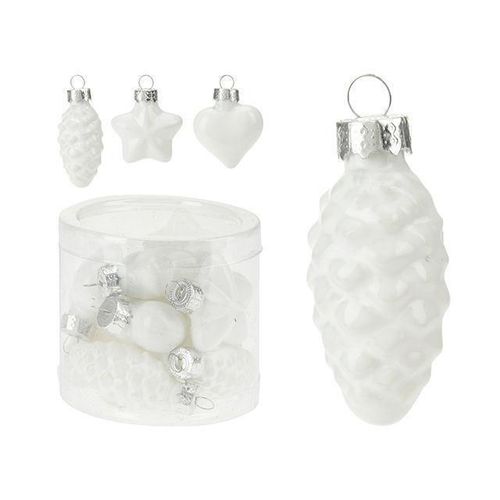 cumpără Decor de Crăciun și Anul Nou Promstore 49189 Набор украшений елочных стеклянных 12шт 40x20mm, белый în Chișinău 