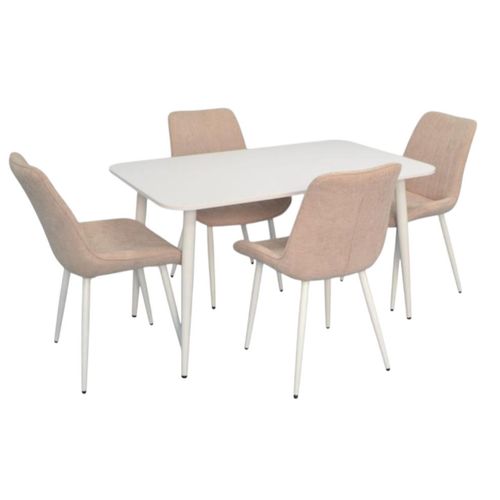 cumpără Set masă și scaune Evelin di Costacurta стол DT-405-4Wh + 4 стула YTC-055Wh Light beige în Chișinău 