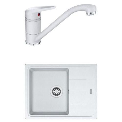 cumpără Chiuvetă bucătărie cu bateria Franke 114.0531.759 BFG 611-62 + Novara Plus Alb în Chișinău 