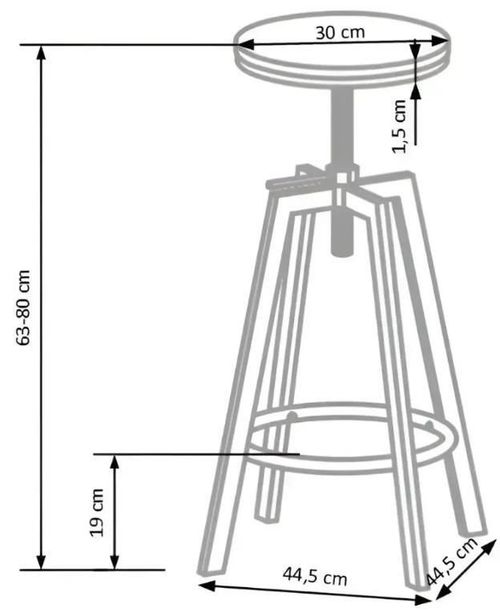 cumpără Scaun de bar Halmar H64 metal Negru în Chișinău 