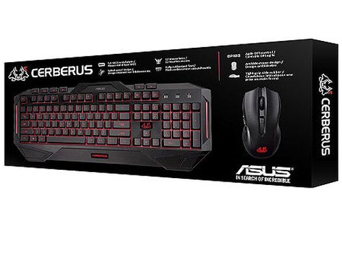 купить ASUS CERBERUS Keyboard and Mouse Combo Gaming, Keyboard Backlight: 2 colors (red/blue) + Gaming Mouse 500-2500dpi, USB (tastatura cu mouse/клавиатура с мышкой) в Кишинёве 