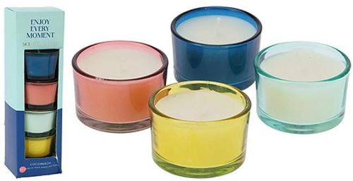 купить Ароматизатор воздуха Promstore 55219 Set lumanari parfumate in pahar 5x3cm (4 buc, 4 arome) в Кишинёве 