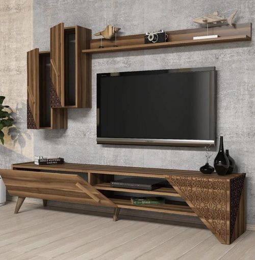cumpără Set mobilă living Trendy Beril, Nuc 180x40x37cm în Chișinău 