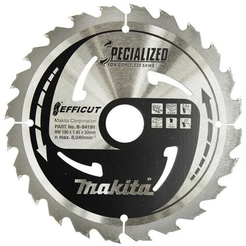купить Диск отрезной Makita B-64191 Disc ferastrau circ efficut lemn 190x30x24 в Кишинёве 