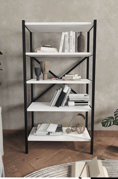 cumpără Etajeră Nex Home Urartu, 63x29,5x120 cm, Alb (15-65-01) în Chișinău 