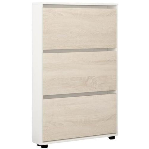 купить Полка для обуви Mobildor-Lux Leo Slim 90x16x125H cm White/Sonoma в Кишинёве 