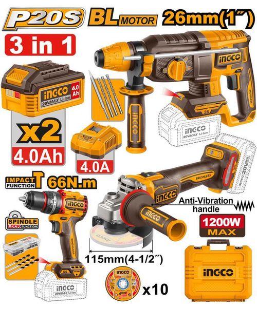 cumpără Set de scule electrice INGCO CKLI202598 (52944) în Chișinău 