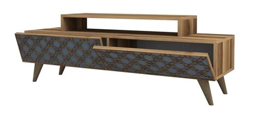 cumpără Comodă TV Trendy Oras, Nuc, Calcedonie 140x48x41cm în Chișinău 