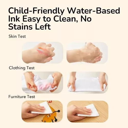 купить Набор для творчества Mideer MD3385 Set markere lavabile cu vârf rotund și ștampilă, 6 culori в Кишинёве 