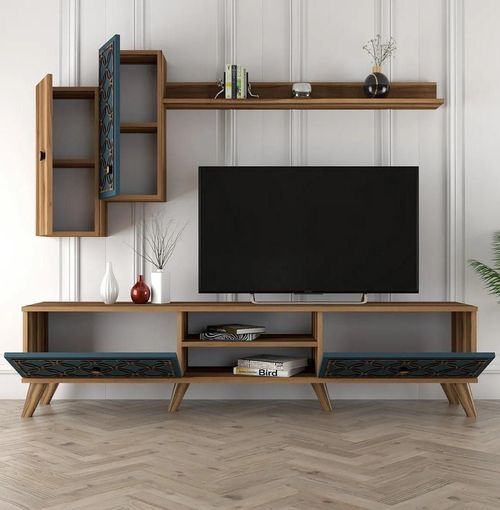 cumpără Set mobilă living Trendy Clasa S, Nuc, Calcedonie 180x44x35cm în Chișinău 