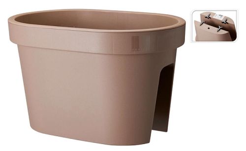 купить Цветочный горшок ProGarden 57460 Ghiveci pentru balustrada, 40.1x26x24cm, maro, plastic в Кишинёве 