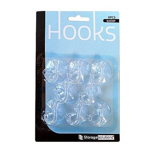 купить Вешалка для ванной Holland 48410 Набор крючков-присосок, Bathroom Solutions, 8 шт., прозрачный в Кишинёве 