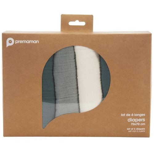 cumpără Accesoriu pentru înfășat Premaman PBRIA2-VEF-UNQ Set 6 pelinci din bumbac 70x70 cm în Chișinău 