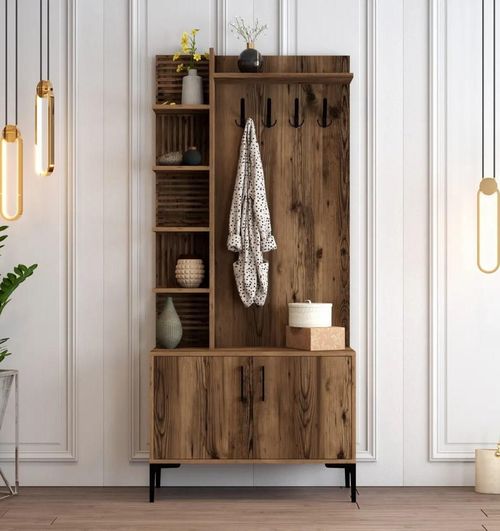cumpără Mobilă pentru antreu Trendy Viyana D, Nuc, 90x200x35cm (GTR001343) în Chișinău 