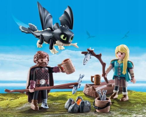 cumpără Set de construcție Playmobil PM70040 Hiccup, Astrid and Dragon în Chișinău 
