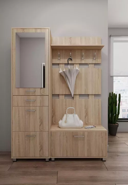 cumpără Raft pentru încălțăminte Fabrik Home №04 Пенал-обувница дуб сонома în Chișinău 