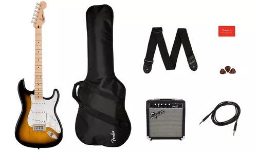 cumpără Chitară Fender Sonic Stratocaster Pack Maple Fingerboard (2-colour sunburst) electric (Set of accessories) în Chișinău 