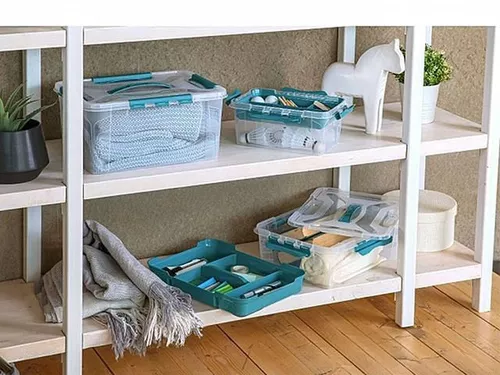 cumpără Cutie depozitare Бытпласт 51924 Organizator cu capac cu cleme Grand box 15l, 39x29x18cm în Chișinău 