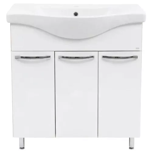купить Шкаф под умывальник Mashtab 11343 Agat cu 3 usi 80cm Alb-Sanoma в Кишинёве 