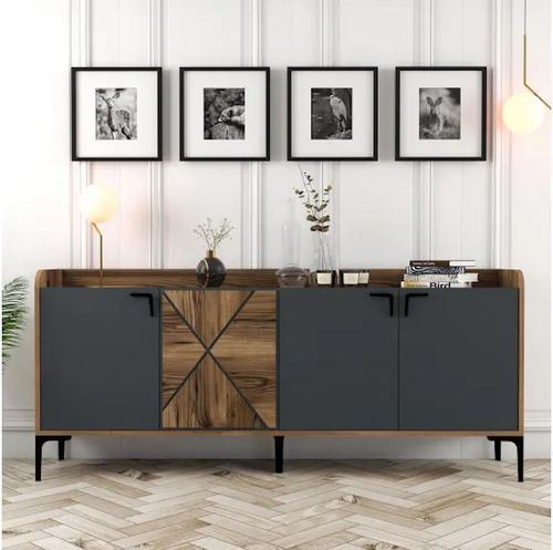 cumpără Casetieră Trendy Venedik, Nuc, Antracit 180x78x35cm în Chișinău 