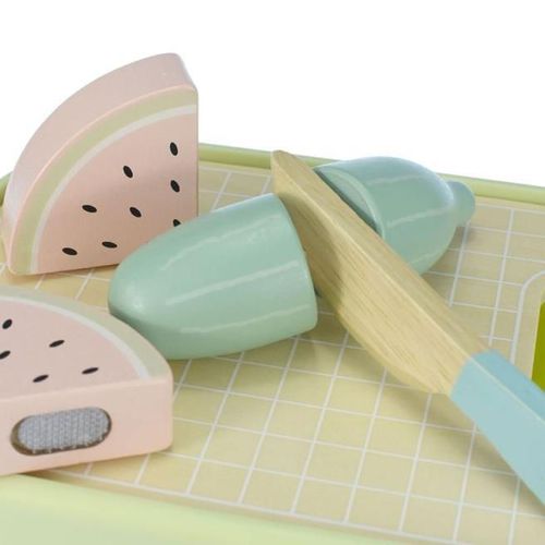 купить Игрушечная кухня и посуда Tooky Toy TJ537N Set din lemn Taiere: Legume si Fructe, 60673 в Кишинёве 