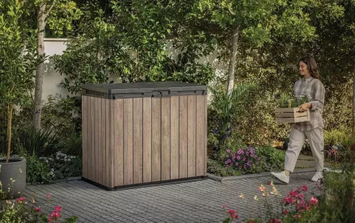 cumpără Căsuţă de grădină Keter 57683 Deco SIO Darwin 1150L, 141x82x120cm, frasin în Chișinău 