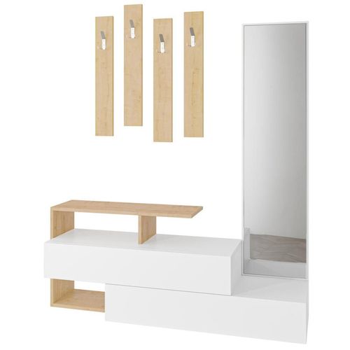 cumpără Mobilă pentru antreu Trendy Ramda Stejar, 137x54x35cm (GTR001333) în Chișinău 