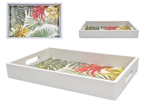 купить Поднос/столик кухонный Tognana 57021 Tava de sevire Tribal Jungle 30x20x4cm, cu manere, din lemn в Кишинёве 