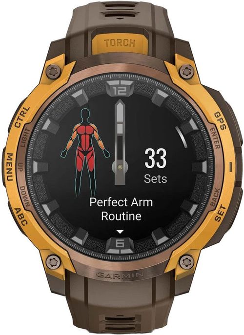 купить Смарт часы Garmin Instinct Crossover AMOLED, Bronze/sunburst with cocoa silicone band в Кишинёве 