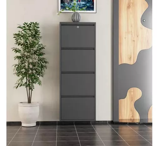 cumpără Raft pentru încălțăminte Trendy Locking 4 Piece Metal-Anthracite, 50x136x15cm în Chișinău 
