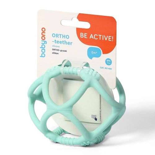 Грызунок силиконовый  Babyono ORTHO Mint 