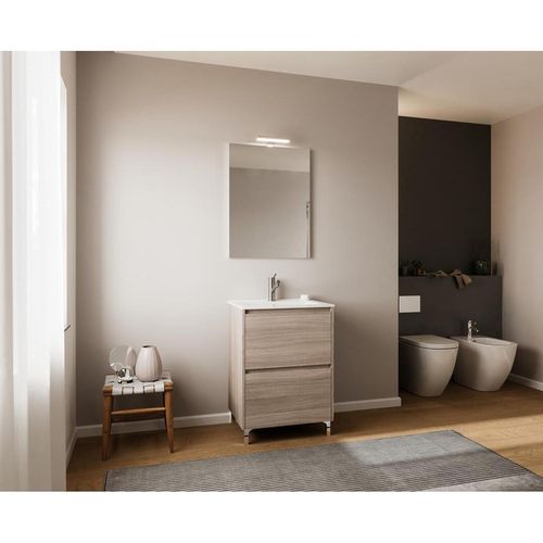 купить Шкаф под умывальник Crea Lisbona 60/RB+oglinda cu dulap 210/EL+LAMP 906024 в Кишинёве 