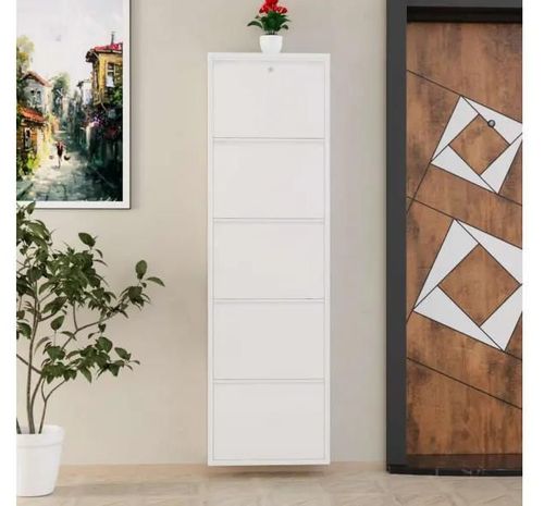 купить Полка для обуви Trendy Locking 5 Piece Metal-White, 50x169x15cm в Кишинёве 